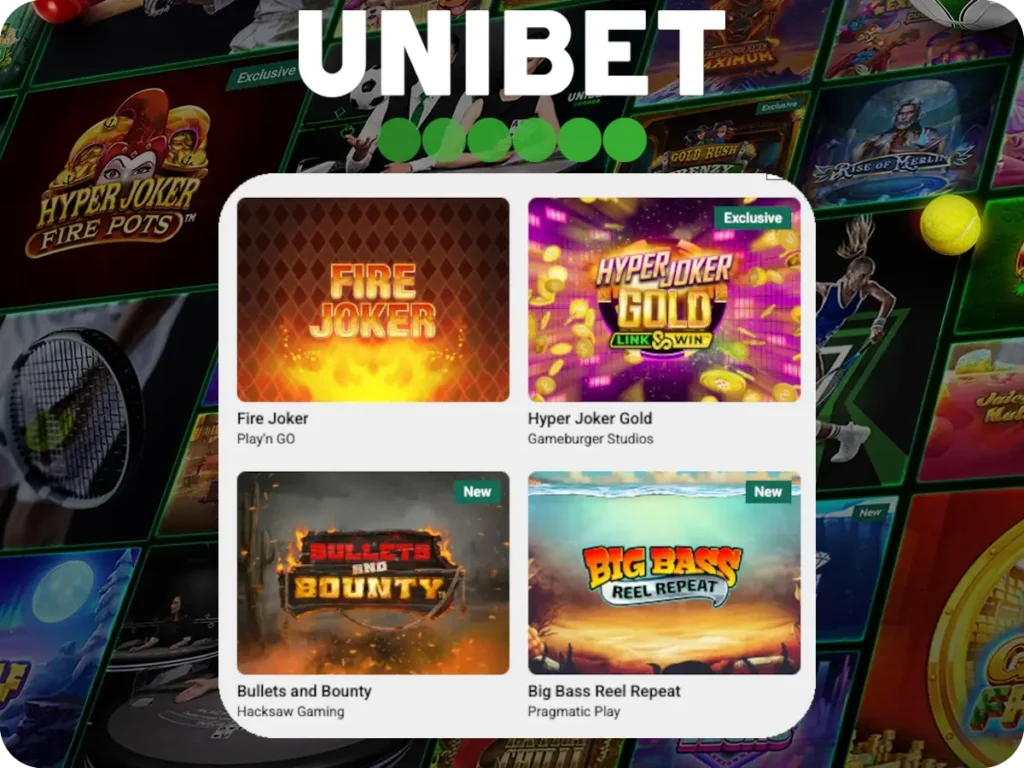 Unibet Casino Nyerőgépek